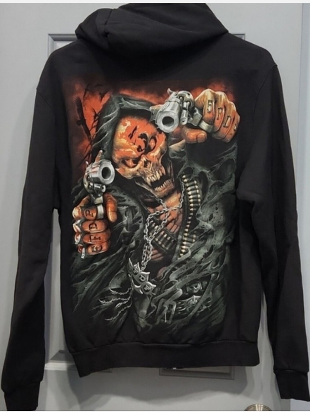 NWOT 5FDP Five Finger Death Punch Assassin Knuckles Black Full Zip Hoodie Jacket